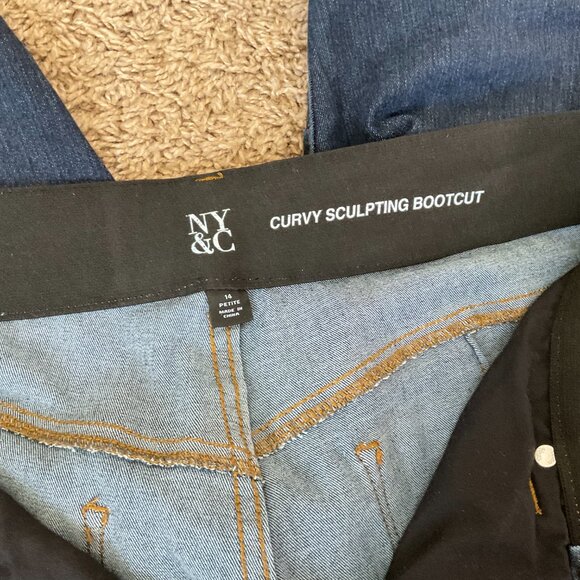 New York & Co Petite Mya Curvy Sculpting Bootcut Jeans, Blue, 14 P - Picture 5 of 7